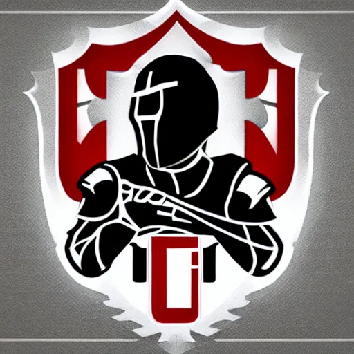 Image similar to A knight in the style of an NFL Logo