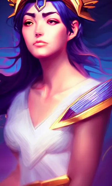 Image similar to the god athena, portrait, sharp focus, digital art, epic composition, concept art, dynamic lighting, art by emylie boivin, rossdraws