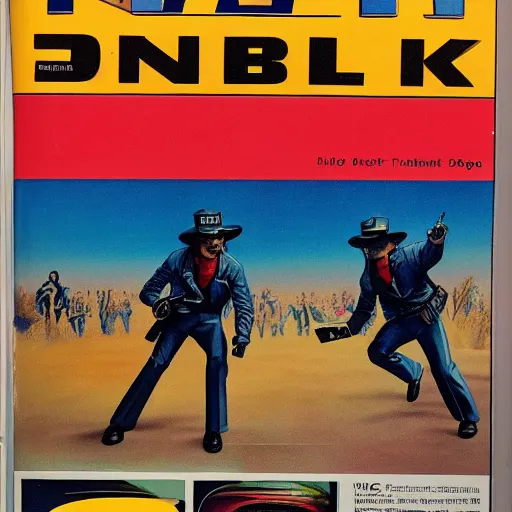 Image similar to 1979 OMNI Magazine, bank robbers fleeing the police, Highly Detailed, 8k :4 by Vincent Di Fate : 8