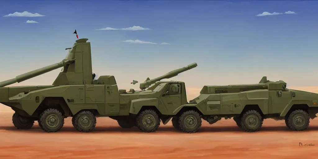 Prompt: one hundred percent accurate image of the himars vehicle by rhads