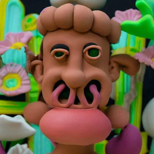 Image similar to flume, made of clay, claymation