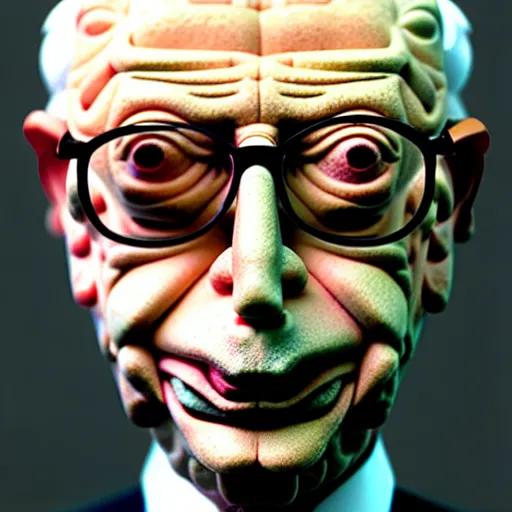 Image similar to portrait of klaus schwab by otto dix, junji ito, hr ginger, jan svankmeyer, beksinski, claymation, hyperrealistic, aesthetic, masterpiece