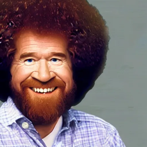 Prompt: bob ross in kung faux