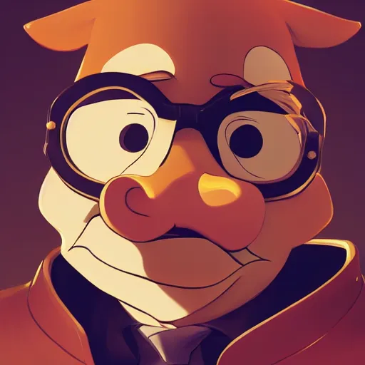 Image similar to face icon stylized minimalist danger mouse, loftis, cory behance hd by jesper ejsing, by rhads, makoto shinkai and lois van baarle, ilya kuvshinov, rossdraws global illumination