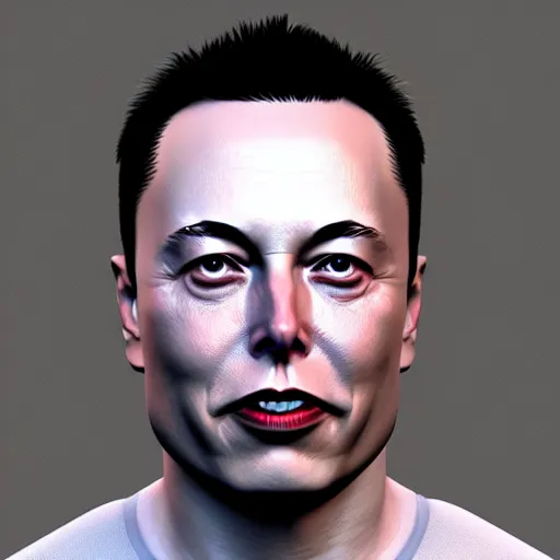 Image similar to elon musk head 3 d model, zbrush, wireframe, retopology, artstation, digital human