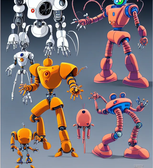 Image similar to the robot mother protagonist, animation character design by akira toriyama, don bluth, jack kirby, action - adventure, sharp detail, artstation trending, conceptart. com