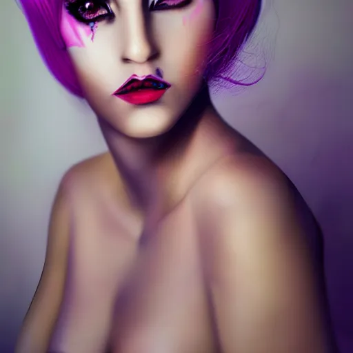 Image similar to photorealistic portrait of jolyne kujo, fashion photography, glamour photography