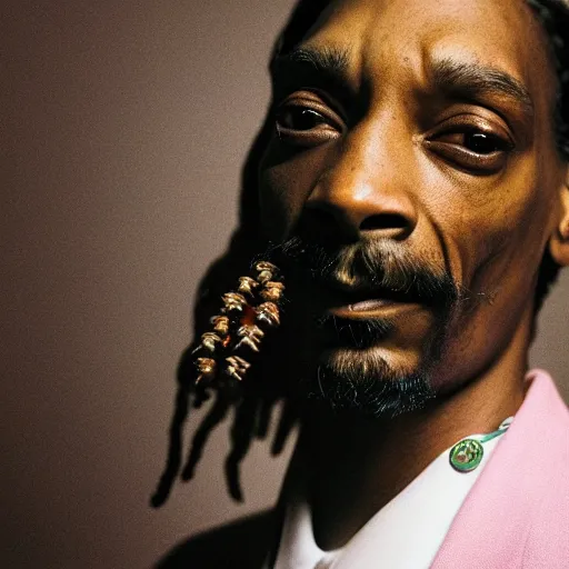 Image similar to snoop dogg with eyes of weed buds soft portrait photography by jonathan zawada