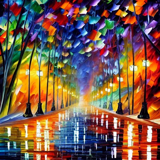 Image similar to vaporwave jungle city leonid afremov