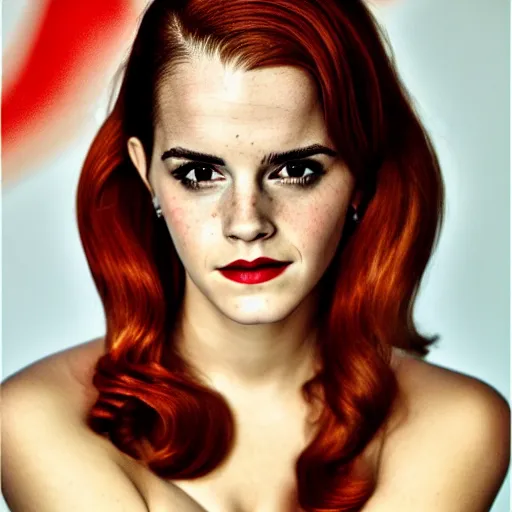 Image similar to Emma Watson as Jessica Rabbit, (Nikon, modelsociety, symmetric balance)