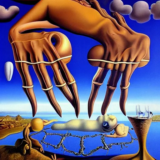 Image similar to If we had more time, We could live forever, Just you and I, We could be together, surrealism, in the style of Salvador Dali, oil on canvas, 8K beautiful detailed mural