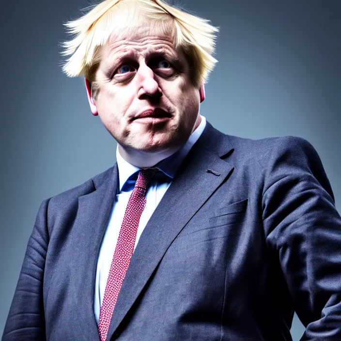 Image similar to full body photo of a boris johnson as a court jester, 8 k, hdr, smooth, sharp focus, high resolution, award - winning photo