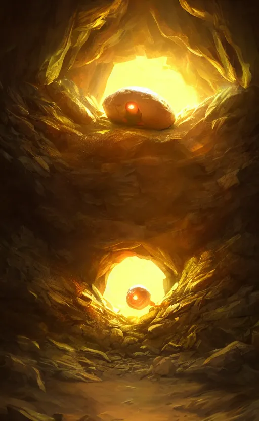 Image similar to a potato opening a portal to the potato dimension, fantasy concept art, dynamic lighting, cinematic, ultra detailed, stunning visuals, creative, trending on art station, ambient lighting, atmospherical