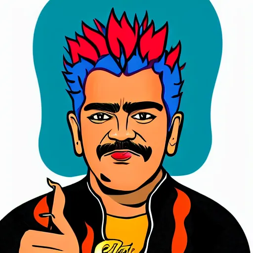 Prompt: Frida Callo as Guy Fieri