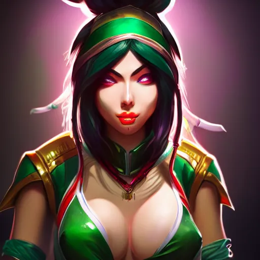 Prompt: Portrait of Akali from league of legends, mystery, highly detailed, luxurious vibe, smoke, artstation, trending on ArtStation, by smile _zPRO