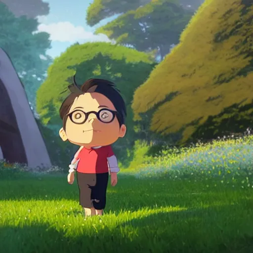 Image similar to a wholesome animation key shot of gustavo petro, medium shot, studio ghibli, pixar and disney animation, sharp, rendered in unreal engine 5, anime key art by greg rutkowski, bloom, dramatic lighting