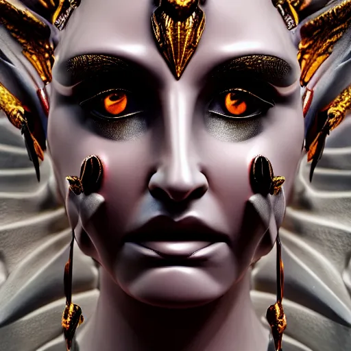 Image similar to perfectly - centered close - up portrait - photograph of goddess of death, cgi, anisotropic filtering, high definition textures, 4 kuhdtv, 8 k resolution, 1 6 k, 3 2 k, meticulous details, maximalist, rendered in blender