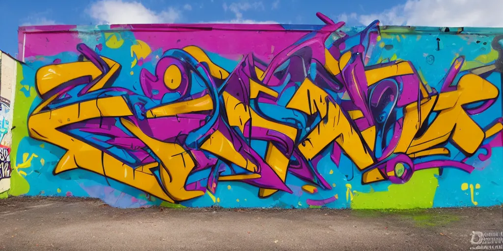 Prompt: 3 d wildstyle graffiti, gradients, extreme wide angle, arrows, drips, in the style of daim, totem, fleks, odeith