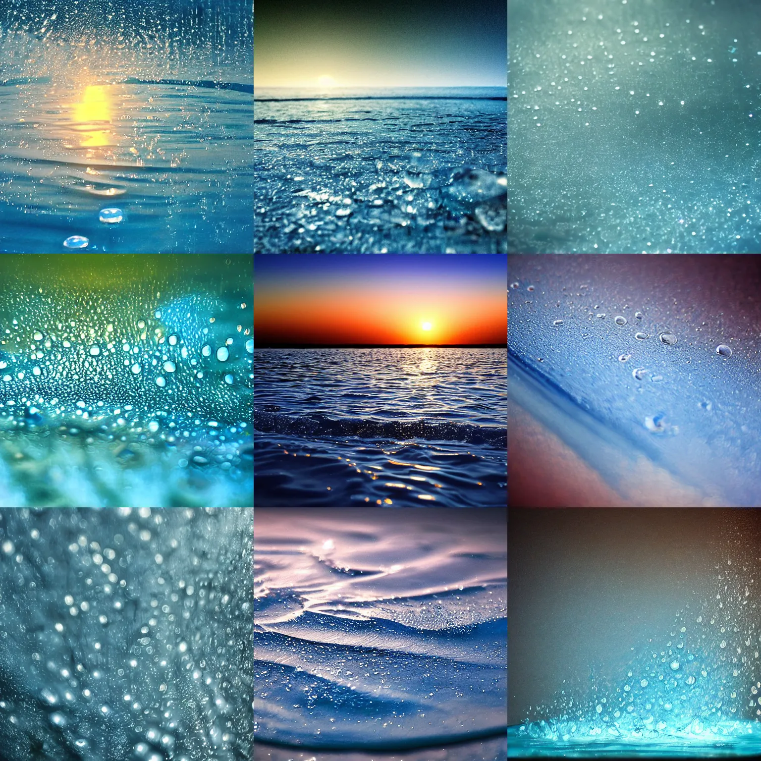 Prompt: closeup fantasy with water magic, at gentle dawn blue light, simple art, simplified
