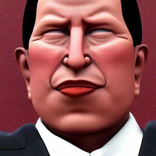 Image similar to 3 d render of a hugo chavez action figure. realistic. photo. photorealistic. detailed. high quality. high resolution. lossless quality. lossless. 8 k. hdr. 4 k. 8 k resolution. 1 6 k resolution