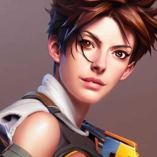 Tracer from Overwatch , highly detailed, digital, Stable Diffusion