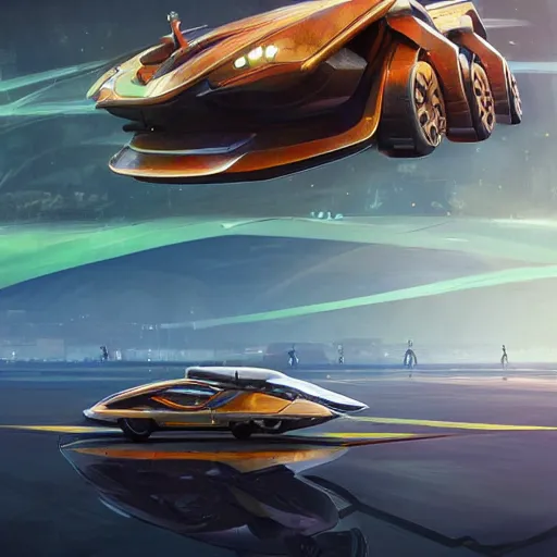 Image similar to solarpunk hovercar, clean energy, green technology, highway, sunny day, futurism, intricate, engines, glow, highly detailed, drone wings, peaceful, utopia, bright, digital painting, artstation, concept art, smooth, sharp focus, epic landscape, art by akihiko yoshida and tim mcburnie and anato finnstark