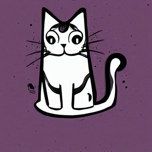 Image similar to cat, art by mcbess