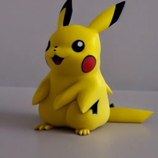 Prompt: Pikachu Sculpture made out of Marble