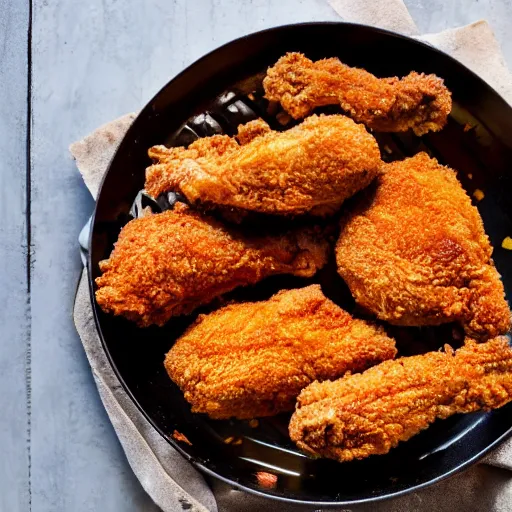 Prompt: perfect fried chicken leftovers