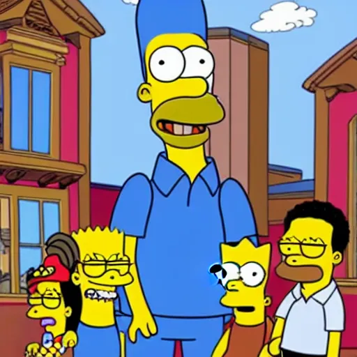 Prompt: will smith as a simpsons character,