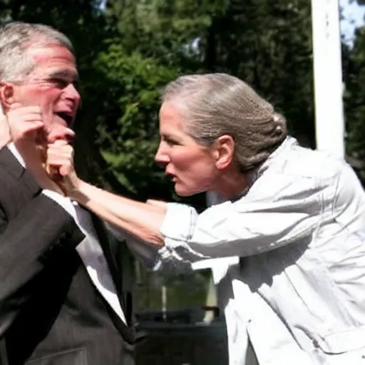 Image similar to abby martin punching george w bush in the face