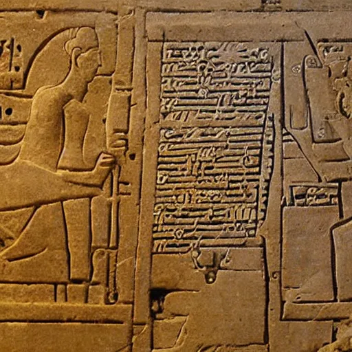 Prompt: ancient mesopotamian computer