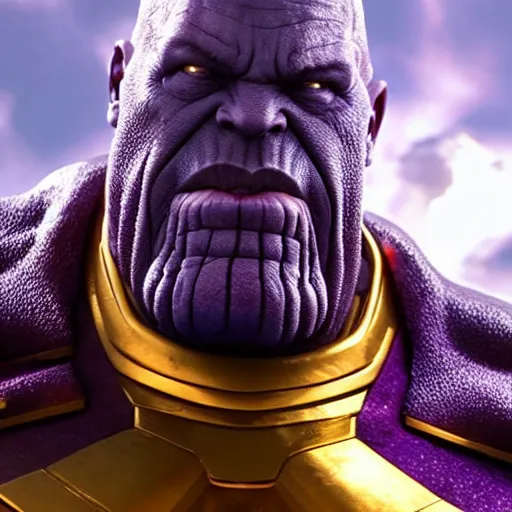 Image similar to Thanos in Morpheus 4K quality super realistic