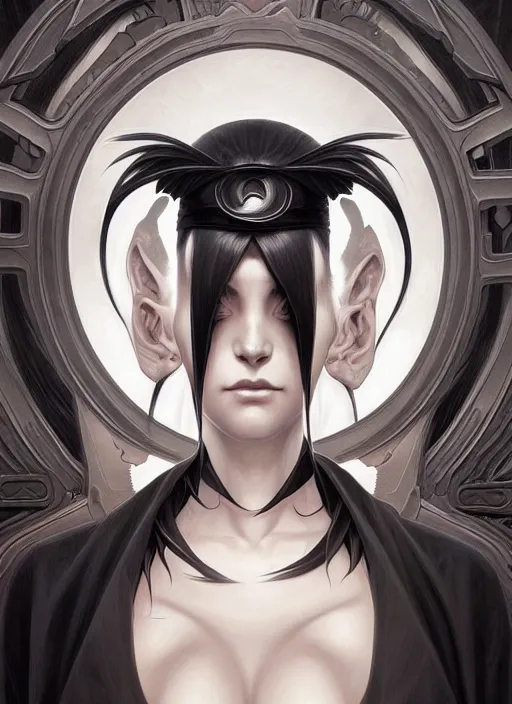 Prompt: symmetry!! portrait of pain from naruto, dark, intricate, elegant, highly detailed, digital painting, artstation, concept art, smooth, sharp focus, illustration, art by artgerm and greg rutkowski and alphonse mucha