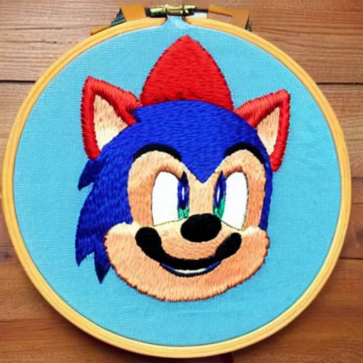 Image similar to a backpack embroidery Barack Obama sonic the hedgehog super Mario