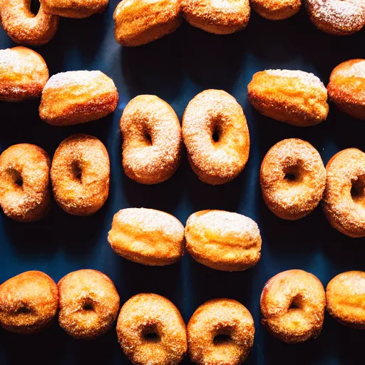 Prompt: fried donuts, menu magazine bar, canon eos r 3, f / 1. 4, iso 2 0 0, 1 / 1 6 0 s, 8 k, raw, unedited, symmetrical balance, in - frame