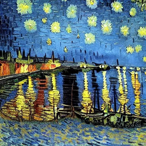 Prompt: a beautiful painting, love, by van gogh