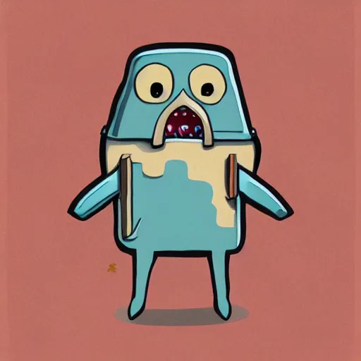 Image similar to tattoo design of gunther from adventure time, intricate, digital illustration