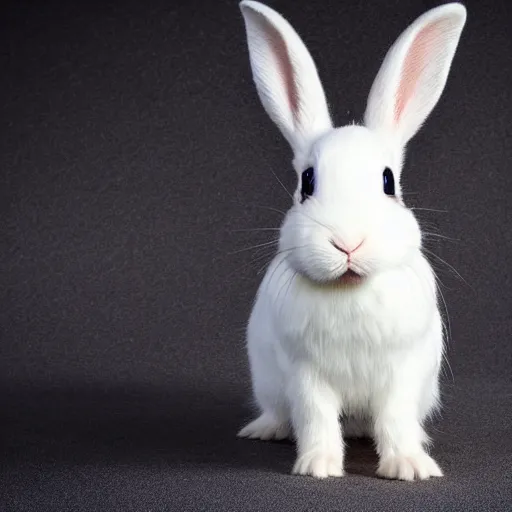 Prompt: white dwarf rabbit, photograph, sharp focus
