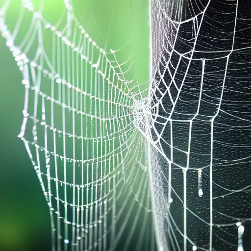 Prompt: water droplets hanging from a spiderweb morning dew, unreal 5, DAZ, highly detailed, soft focus, brilliant, 4k, trending on artstation