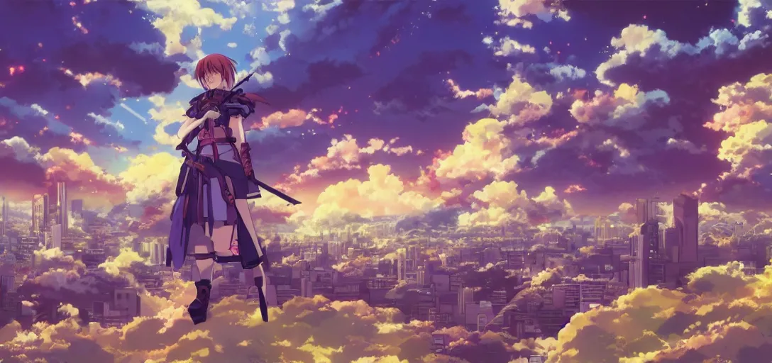 Image similar to Background anime movie, 90' style, fantasy