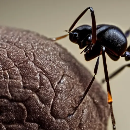 Image similar to A close-up view shot of an ant's head using Laowa 25mm at 5x magnification