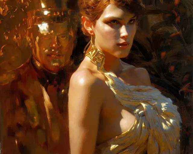 Prompt: the art of painting. highly detailed painting by gaston bussiere, craig mullins, j. c. leyendecker 8 k