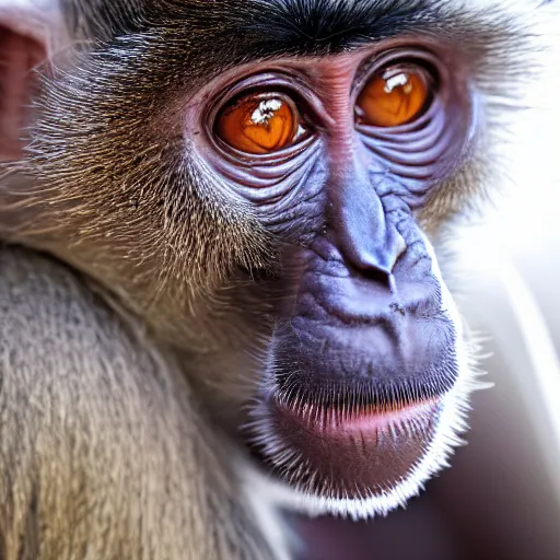 Prompt: photo of a googly eyed monkey