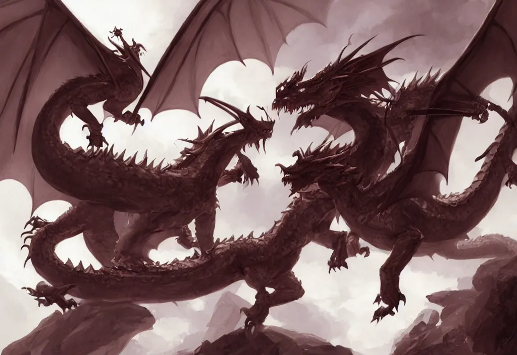 Prompt: a dragon by bayard wu,