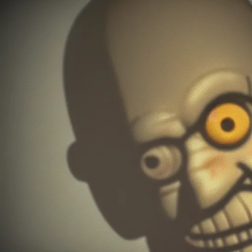 Image similar to a close - up of homer simpson's face in outlast