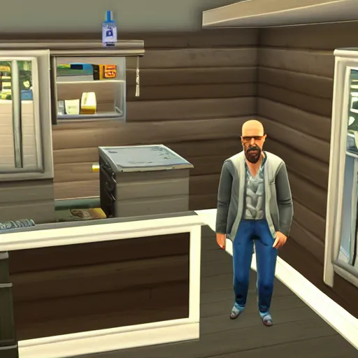 Image similar to walter white in the sims