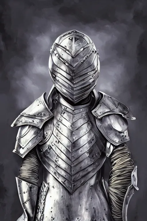 Image similar to a blonde male teenager wearing a silver plate armor, digital painting, digital art, oil painting, masterpiece, realistic and detailed face, profile picture, realistic, highly detailed, high quality, symmetrical, low contrast, trending on deviantart, soft colors, soft lighting, face portrait, beautiful, elegant, anatomically correct, castle in the background, bokeh, dof