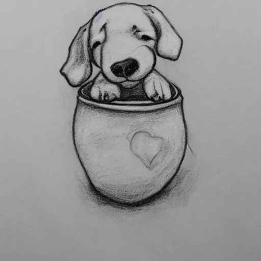 Image similar to cappacinno froth art top drawing of a dog