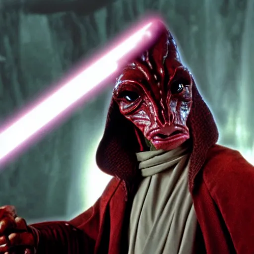 Prompt: jar jar binks as sith lord